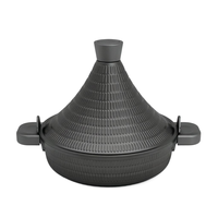 Tajine léger en aluminium moulé sous pression pour la cuisson quotidienne sur gaz ou induction, pot à tajine compact antiadhésif