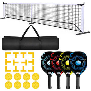 Juego de red de pickleball con palas, pelotas y bolsa de transporte, equipo de entrenamiento portátil para exteriores para principiantes y familias - Product Image 1