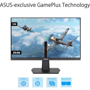 Moniteur plat sans cadre Asus 23,8 pouces FHD 1080p IPS Eye Care Plus alimenté électriquement pour l'éducation et le travail - Product Image 3