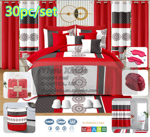 Set Sprei 30 pcs dengan Gorden dan Quilt Ukuran King - Product Image 2