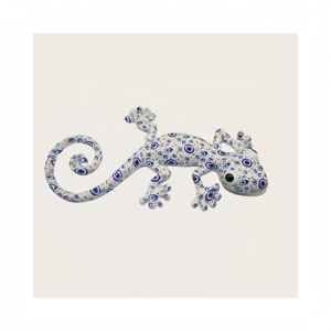 Décoration Murale Gecko Peinte à la Main en Résine pour Intérieur, Salon, Patio, Jardin – Cadeaux et Souvenirs pour Amateurs d'Art Mural sur le Thème des Lézards - Product Image 1