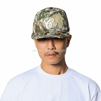 Casquette de baseball non structurée à 5 panneaux, style camouflage personnalisé, visière incurvée, broderie, motif Real Tree Camo, casquette de papa