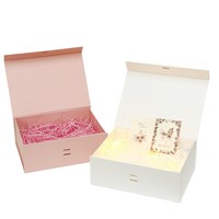 [En Stock] Caja Plegable con MOQ Bajo, Logotipo Personalizable, Caja de Regalo Monocromática con Lazo
