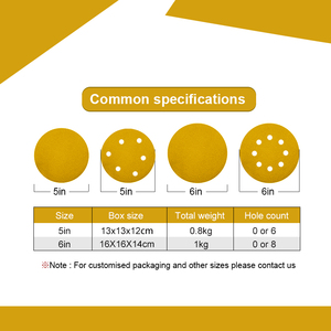กระดาษทรายคละแบบ P 40 5นิ้ว,กระดาษทรายกลมแบบสุ่ม100กรวดพร้อมห่วงและตะขอ8รู220ชิ้น - Product Image 3