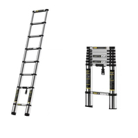 Échelle industrielle pliable en aluminium avec pieds en caoutchouc, échelle en aluminium à prix réduit, 3m
