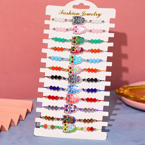 Conjunto de Pulseras Ajustables de Hilo con Diseño Animal en Colores Bohemios Azul y Rojo, Pulsera de Ojo, 12 Piezas/Set, Joyería de Cadena de Cuerda Hecha a Mano, Regalos de Bisutería - Product Image 4