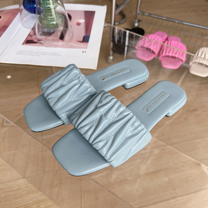 Sandales d'été 2025 à bout ouvert pour femme, nouvelles pantoufles plates tendance, vente chaude - Product Image 3