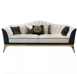 Américain Italien Design Hall Fancy Canapés <span class=keywords><strong>Tv</strong></span> <span class=keywords><strong>Regarder</strong></span> Luxe Élégant Canapé <span class=keywords><strong>En</strong></span> Cuir Ensemble Meubles Salon - Product Image 4