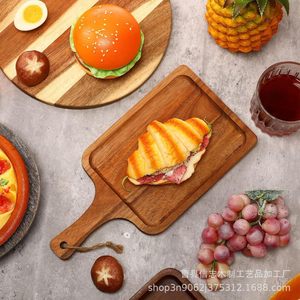 Wooden Square <b>Tray</b> Cutting Board Brown Restaurant Serving <b>Trays</b> For Steak Fruit Dessert Afternoon <b>Tea</b> - Product Image 5