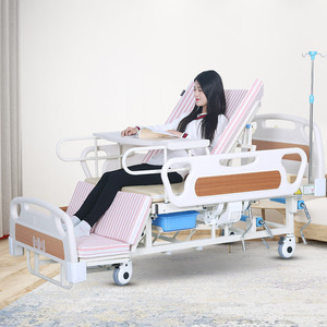 Cama de enfermería manual con barandillas grandes y orificio para inodoro, para uso médico en el hogar/dormitorio - Product Image 1