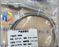 Capteur Pt100 à thermocouple haute température, sonde de résistance thermique blindée en platine de type K, émetteur intégré