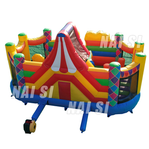 Château plein d'entrain de carnaval de Clown de <span class=keywords><strong>cirque</strong></span> de ville d'amusement d'enfants extérieur avec le <span class=keywords><strong>cirque</strong></span> de toboggans - Product Image 5