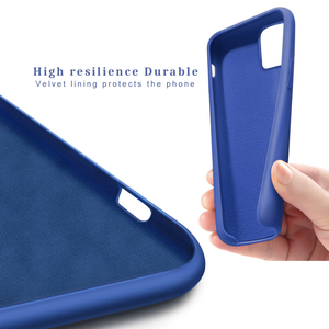 De alta calidad de silicona protectora caso para iphone12mini 12pro 12promax 11 11promax con micro fibra del trazador de líneas - Product Image 2