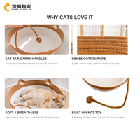 Panier pour animaux de compagnie en feuilles de nénuphar naturelles tissées à la main, avec mousse à mémoire de forme solide, coussin doux, respirant et rafraîchissant pour chiens, chats et petits animaux