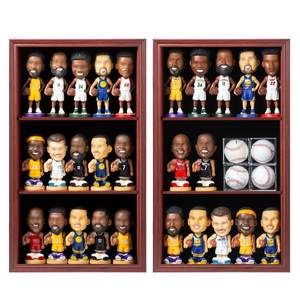 Vitrine <span class=keywords><strong>murale</strong></span> en bois d'acajou verrouillable et anti-UV pour figurines articulées - Product Image 5