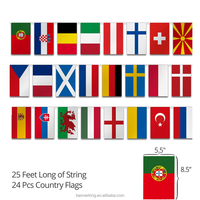 Drapeaux de pays personnalisés en polyester pour événements, guirlandes de fanions multicolores pour fêtes et fournitures événementielles