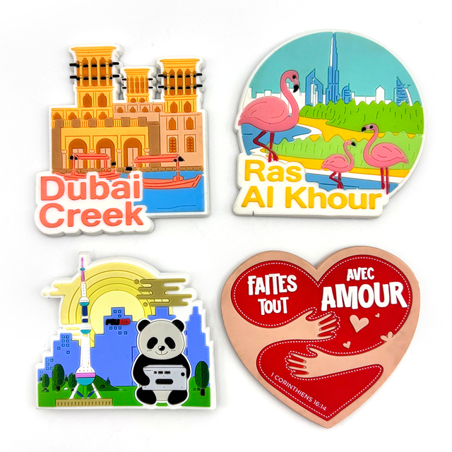 OEM Refrigerator Magnetic Souvenir Gift Cartoon Custom DIY logo Factory 3D 2D Soft PVC Toy Rubber Fridge Magnet