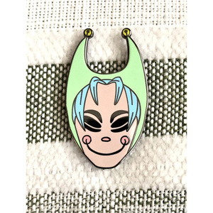 サプライヤーアンティーク真鍮ゴールド湾曲ジュダ祭神エナメルラペルピンお土産用 - Product Image 6