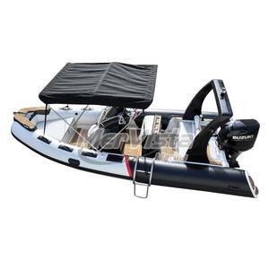 Bateau pneumatique semi-rigide de pêche Orca Hypalon 580 de 20 pieds avec auvent Bimini, coque en fibre de verre, best-seller - Product Image 5