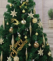 Ensemble d'ornements de Noël assortis en plastique incassable, décorations suspendues incluant boules, flocons de neige, larmes et rennes