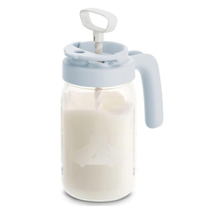 Jarra de Vidrio de Boca Ancha con Tapa para Almacenar Leche Materna y Mezclar Fórmula para Bebés de 0 a 12 Meses, Accionamiento Manual - Product Image 1