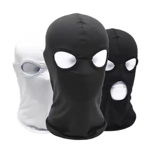 Casque de course coupe-vent d'été pour le cyclisme et la moto Doublure 1 2 3 One Hole Skull Full Face Over Balaclava Mask