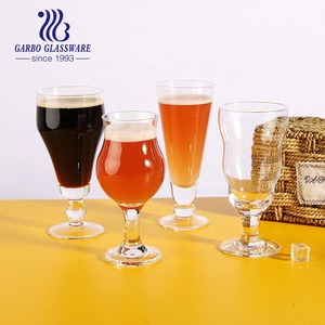 Máquina soplada de alta calidad, diseño clásico, 350ml, vaso de vidrio para beber, logotipo personalizado de fábrica, impresión en forma de pinta, cerveza de degustación artesanal - Product Image 6