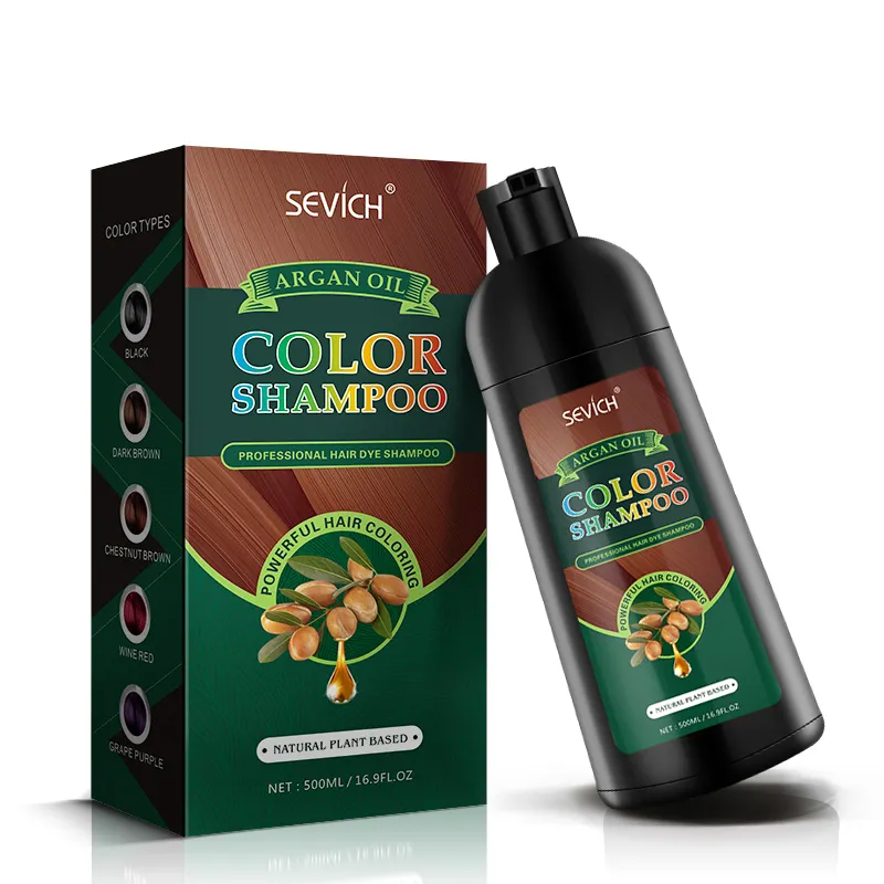 Shampooing couleur vendeur chaud 5 minutes teinture instantanée les cheveux en couleur rouge raisin