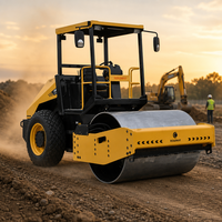 Compacteur à tambour vibrant ROADWAY de 6,5 tonnes, moteur diesel, pour la construction routière