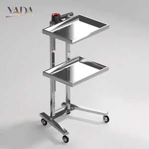 <span class=keywords><strong>Chariot</strong></span> de Salon Roulant Moderne et Polyvalent pour Salon de Coiffure, Barbier, Spa - Mobilier de Salon Durable en Acier Inoxydable à 4 Roues - Product Image 6