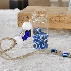 Porte-bouteille porte-bonheur turc bohème - Nazar Boncugu en verre et cristal perlé, décoration de salon, mariage, anniversaire, ornement - Product Image 3