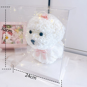Boîte-cadeau de chien Rose en mousse Pe pour professeur chiot maltais pour la Saint-Valentin Noël Graduation Nouvel An chinois Cadeaux du Nouvel An - Product Image 3