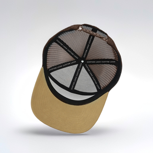 Gorra Trucker 168 de 7 Paneles con Malla y Cierre a Presión, Personalizada con Logotipo Bordado en Cuero, Dos Tonos, 100% Algodón, Estilo Hip Hop, Gorras de Béisbol - Product Image 6
