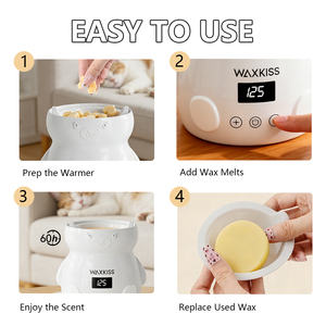 Calentador de Cera Eléctrico Adorable de Marca Privada para Ceras Aromáticas, Doble Voltaje 110V-220V para Mercados de EE. UU. y la UE con Empaque Personalizado - Product Image 5