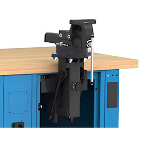 Établi réglable Fami Master 300cm bleu avec 8 tiroirs, armoire, étau et 4 prises - Product Image 3