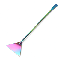 Pelle à sable triangulaire en acier inoxydable de 32 cm, outil de nettoyage d'aquarium, grattoir à algues, niveleur de sable allongé, vente en gros