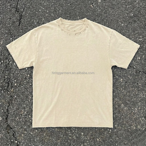 T-shirt en coton vintage délavé et vieilli pour homme, coupe oversize, en coton épais - Product Image 1