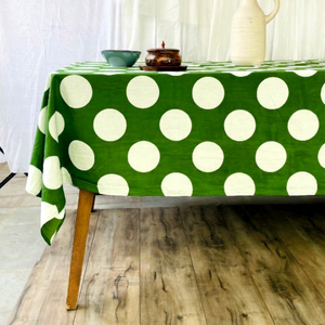 Indian Handmade Eco-Friendly Floral Cotton <b>Table</b> <b>Cover</b> with Customizable Options for Weddings - Product Image 1