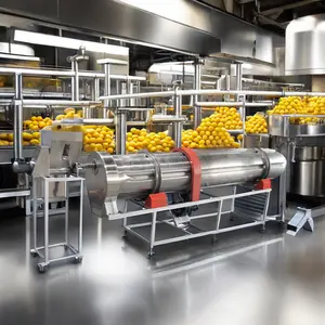 अच्छी गुणवत्ता वाली नई आगमन ड्रम मसाला फूला हुआ स्नैक्स खाद्य मसाला मशीन