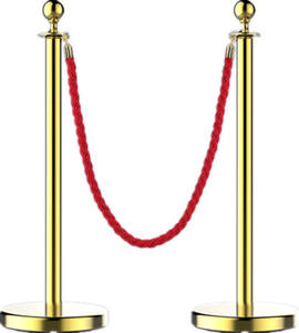 Supporto barriera coda in acciaio inossidabile corda retrattile stanchioni corda rossa palo corda barriera decorazione di nozze - Product Image 1