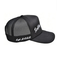 Casquette en coton unisexe à 5 panneaux, haute protection solaire, logo brodé, tendance hip-hop, casquette de camionneur pour hommes