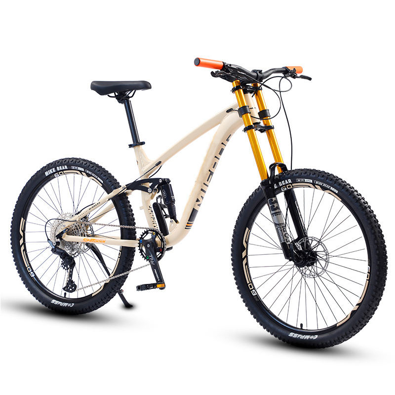 Gran oferta, marco de aleación de aluminio de 26 27,5 pulgadas, freno de aceite de cola suave, suspensión doble completa, bicicleta MTB, bicicleta de montaña cuesta abajo