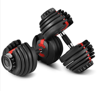 Ensemble d'haltères réglables en acier de 24 kg, équipement de gym à domicile, ensembles de fitness, poids libres durables