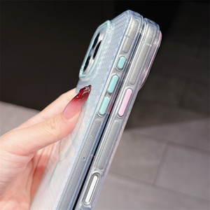 Étuis de téléphone portable à charge magnétique sans fil à prix réduit pour <span class=keywords><strong>iPhone</strong></span> 14 13 12 <span class=keywords><strong>11</strong></span> 15ProMax 16Plus Couverture transparente antichoc - Product Image 2