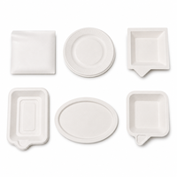 Assiettes en papier jetables épaissies, compatibles micro-ondes et congélateur, compostables, biodégradables, OEM ODM, personnalisables, écologiques