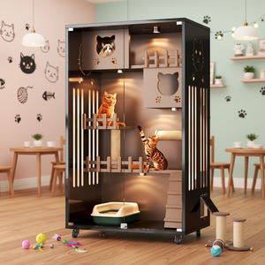 Casa <span class=keywords><strong>para</strong></span> Gatos Moderna y Lujosa, en Oferta, Material de Madera, Villa <span class=keywords><strong>para</strong></span> Gatitos, Cama con Diseño Animal <span class=keywords><strong>para</strong></span> Gatos de Salón - Product Image 1