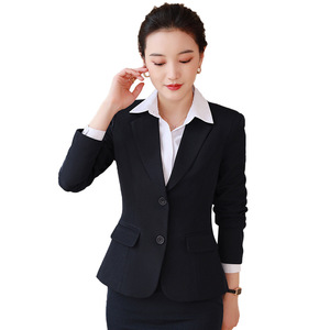 Conjunto de traje para mujer, forrado de terciopelo, grueso, para otoño e invierno; elegante, para negocios, trabajo y oficina; mal atti - Product Image 5