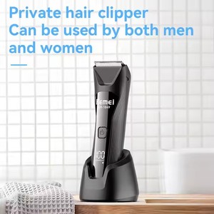 Recortadora de vello corporal eléctrica Kemei Km-1849 para hombres, inalámbrica, segura para la piel, resistente al agua IPX7, con base de carga. - Product Image 3