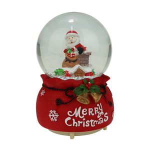 Statue <span class=keywords><strong>de</strong></span> globe d'eau d'artisanat en résine <span class=keywords><strong>de</strong></span> Père Noël mignon personnalisé pour l'affichage <span class=keywords><strong>de</strong></span> Noël et les cadeaux <span class=keywords><strong>de</strong></span> souvenirs joue sur la cheminée chanson <span class=keywords><strong>de</strong></span> Noël - Product Image 1