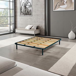 Cadre <span class=keywords><strong>de</strong></span> <span class=keywords><strong>lit</strong></span> en acier <span class=keywords><strong>à</strong></span> <span class=keywords><strong>lattes</strong></span>, durable et élégant, base <span class=keywords><strong>de</strong></span> <span class=keywords><strong>lit</strong></span> écologique avec installation facile <span class=keywords><strong>pour</strong></span> un sommeil confortable - Product Image 6